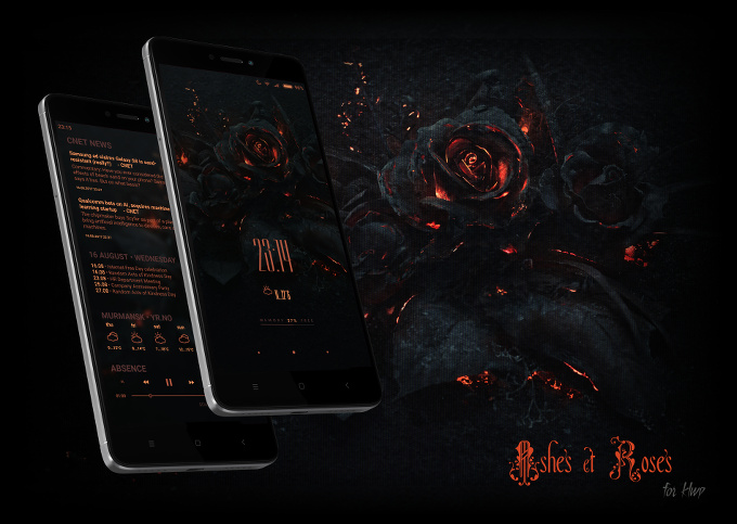 Ashes & Roses preset for KLWP